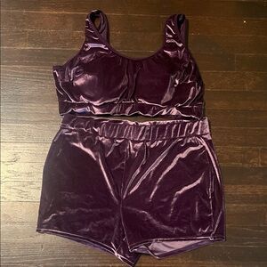torrid Velvet Purple Sleepwear Set Top 3X, Bottoms 2X
